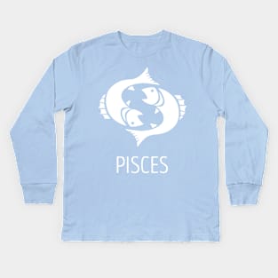 Astrological Zodiac Tee Shirts - Pisces the Fish Kids Long Sleeve T-Shirt